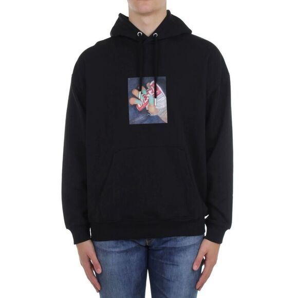 Diesel S-UMMER-A84 Nails Men’s Black Hoodie Sweatshirt Sweater Medium - Picture 1 of 12